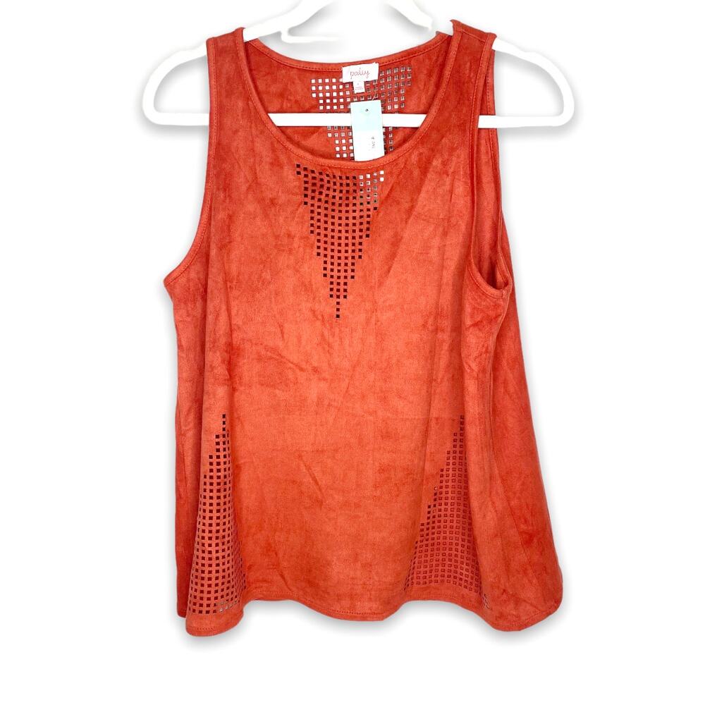 NWT Stitch Fix Pixley Teri Laser Cut Knit Tank Top Large